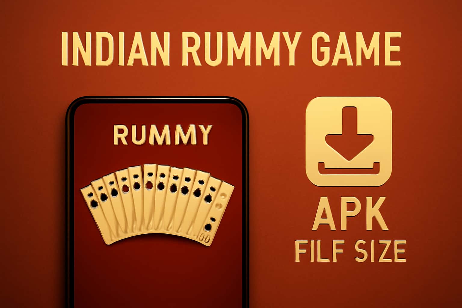 Informative visual related to Indian Rummy Game APK file size information.