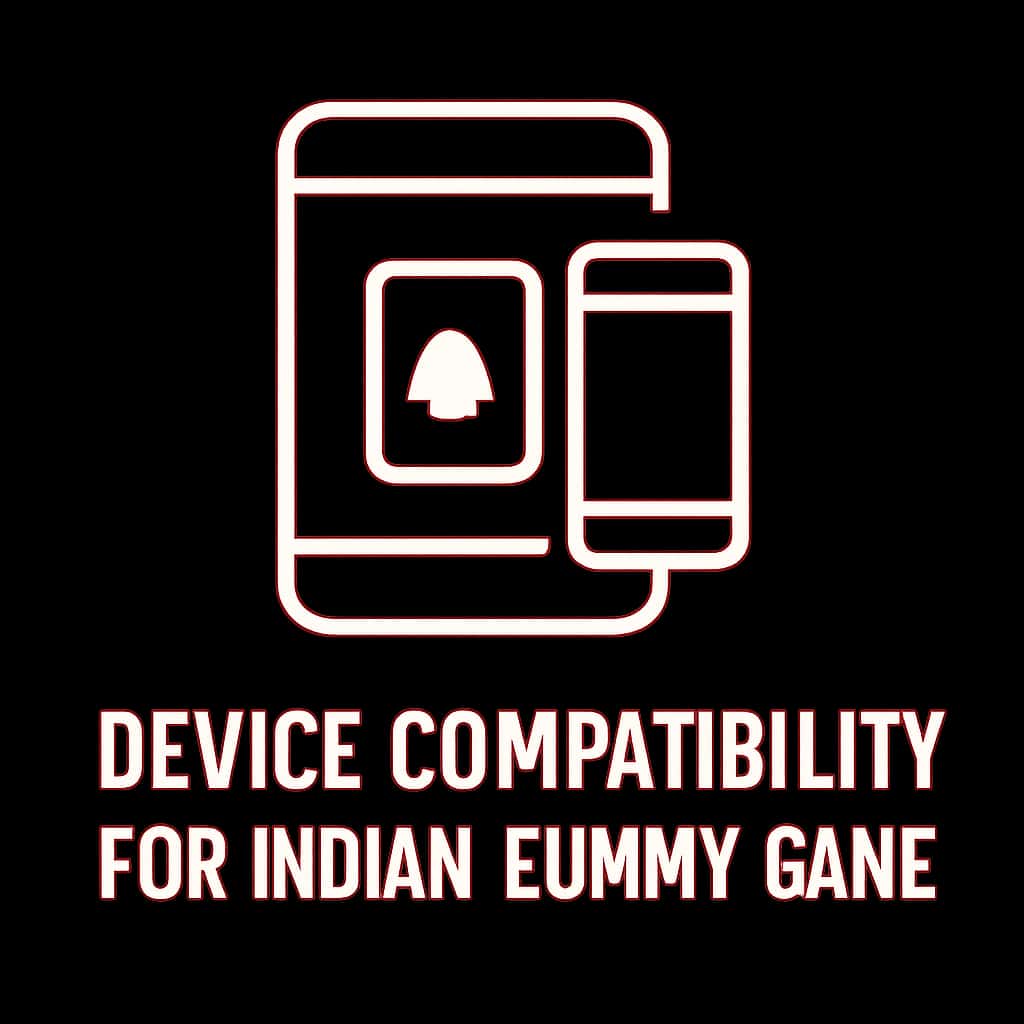 Badge depicting device compatibility for Indian Rummy Game.