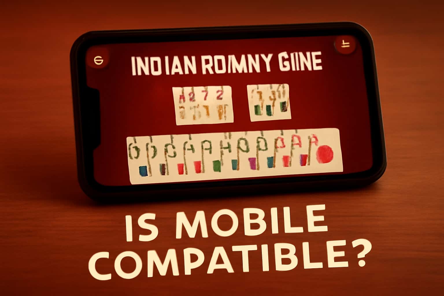 An informative graphic depicting the mobile compatibility of the Indian Rummy Game.