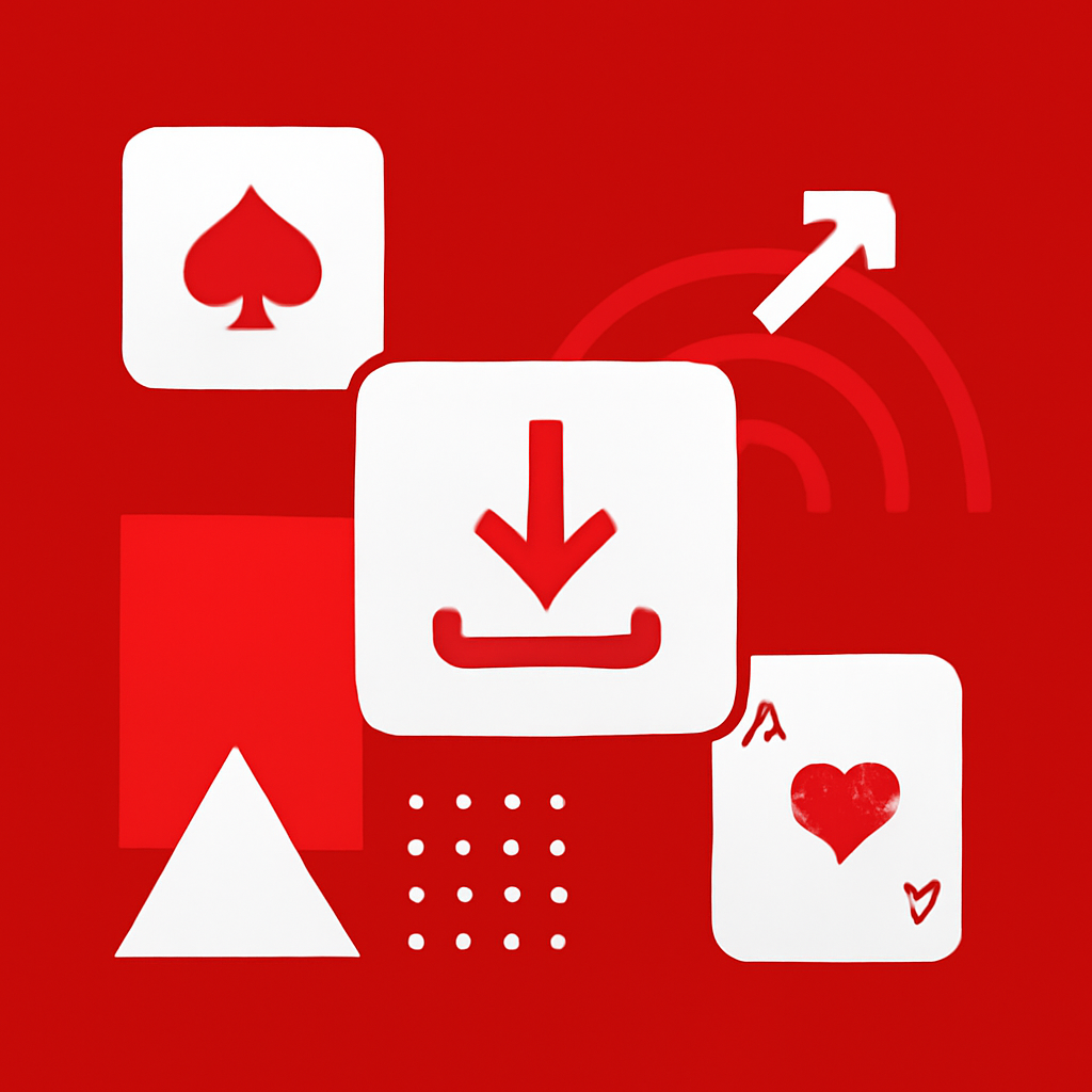 An instructional illustration on the installation steps for Indian Rummy Game on Android.