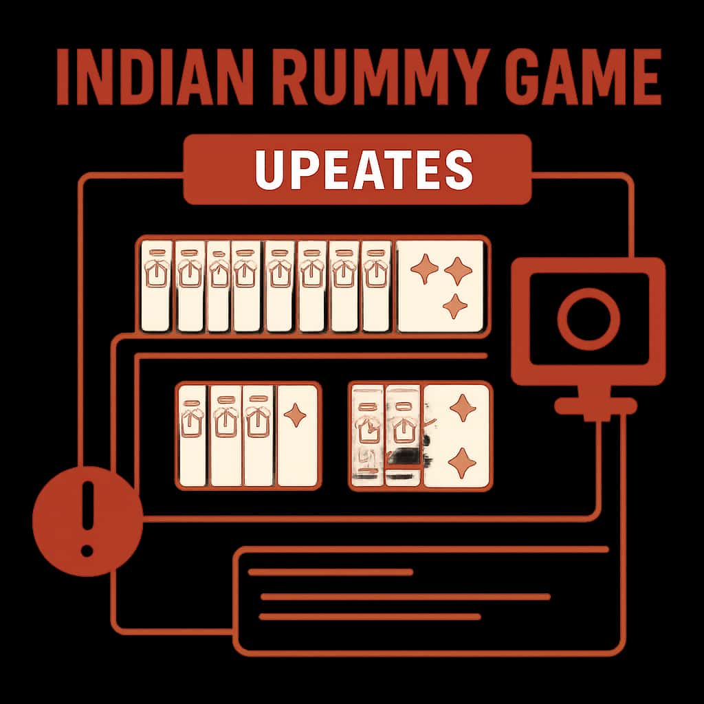 Illustration detailing Indian Rummy Game Updates.
