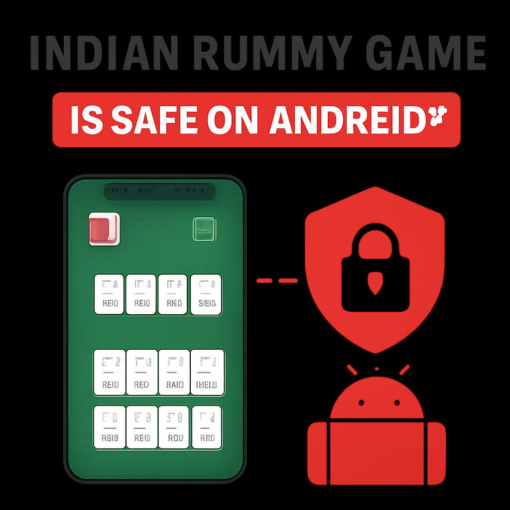 An educational diagram about the safety of the Indian Rummy Game app.