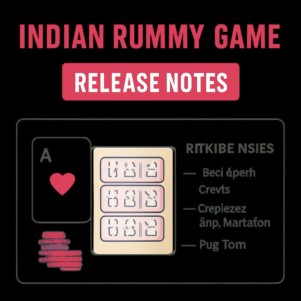 An illustration depicting the key features of the Indian Rummy Game Release Notes.