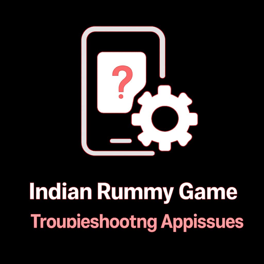 An icon representing troubleshooting for the Indian Rummy Game app.