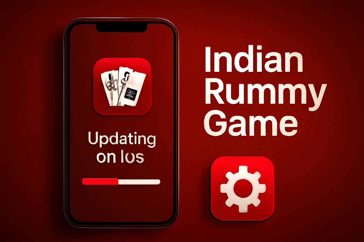 An informative visual representation of the process for updating the Indian Rummy Game on iOS.
